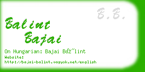 balint bajai business card